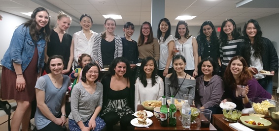 Ladies of Economics group picture at the spring 2018 dinner