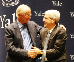 William Nordhaus with President Peter Salovay