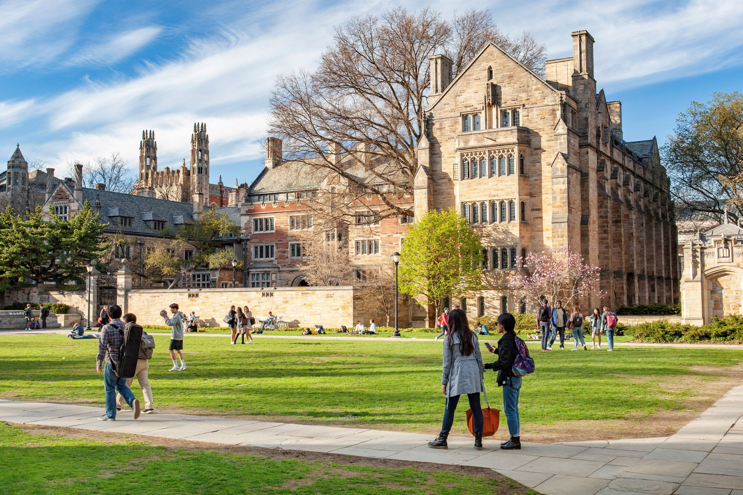 Yale students on campus