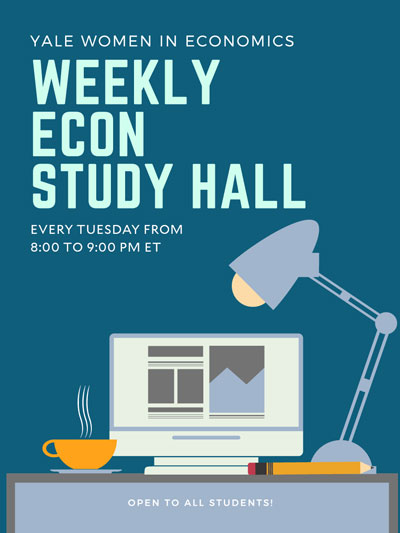 Weekly Econ Study Hall - every Tuesday from 8:00 - 9:00 PM