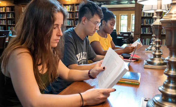 Students studying