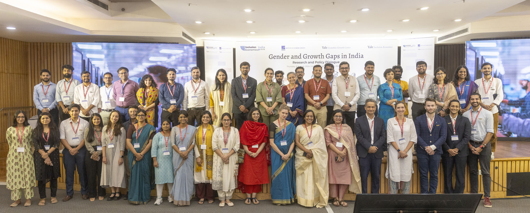 A group of researchers at the Gender and Growth Gaps in India event