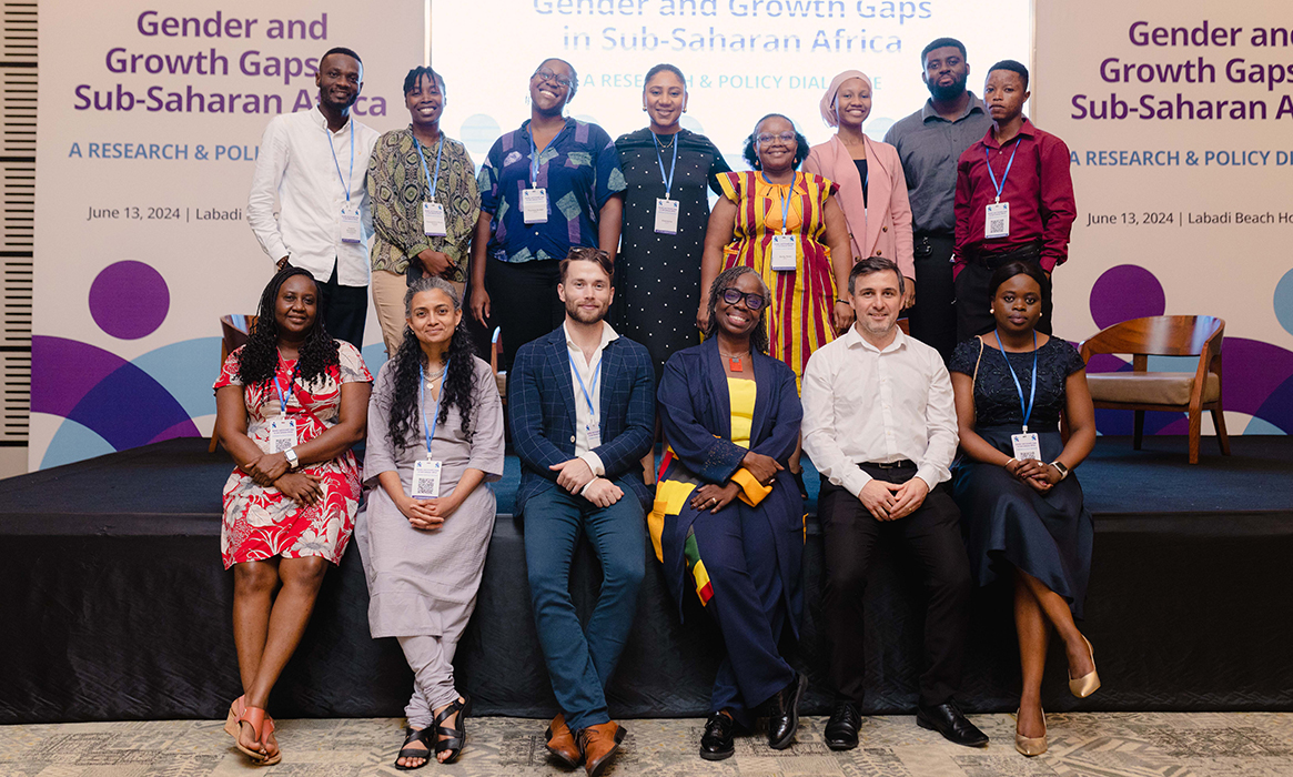 a group of people at the Gender and Growth Gaps in Sub-Saharan Africa event