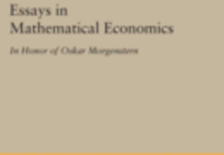 Shubik - Essays in Mathematical Economics Book Cover